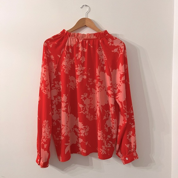 Lord & Taylor Floral Chiffon Blouse - Picture 3 of 5